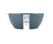"STONE" Салатник с крышкой 5л цв.темный камень