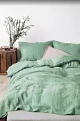 "Capriccio" Комплект постельного белья, евро, цв.зеленый, 50х70см, полисатин