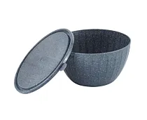 "STONE" Салатник с крышкой 2,8л цв.темный камень