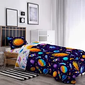 "КиндерСон" Комплект постельного белья "Галактика" 1,5сп, 70х70см, поплин