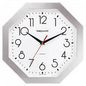 Часы настенные "Тройка" 29см, цв.серебряный