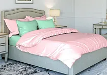 "Ночь нежна" Комплект постельного белья, цв.мятная роза, евро, 50х70см, поплин