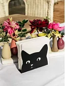 Салфетница "Котофей" 12х3х9,5см, цв.черный