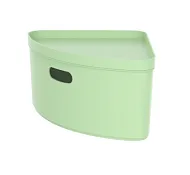 Корзина для хранения "Pako Trio" с крышкой, угловая 29х22х13,8см, цв.чайное дерево