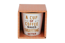 Стакан "Coffee makes better" 260мл, в п.у.