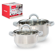 "Attribute" Набор кастрюль "Moderna" 4пр., 2,4л, 4,4л