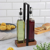 "INSALATO" Набор бутылок для масла на подставке 2шт, 500мл