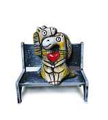 Фигурка "Лошадки на скамейке" 18х16х18см