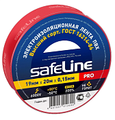 SAFELINE Лента изоляционная 1,9смх20м, цв.красный