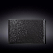 WILMAX SLATESTONE Тарелка прямоугольная 38х24,5см, цв.черный