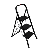 "HAUSMANN" Стремянка односторонняя "Aktru" 3 ступени, цв.черный