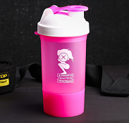 Шейкер для напитков "Доминируй, властвуй, приседай" 500мл с чашей под протеин