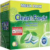 "Clean&Fresh" Таблетки для ПММ 60шт.