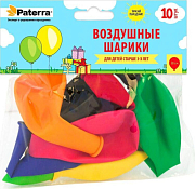 "PATERRA" Набор воздушных шаров разноцветных 30см 10шт.