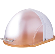 Хлебница деревянная с комбинированной крышкой 36х26х20см, цв.белый