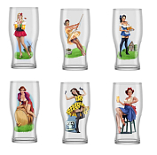 Набор бокалов для пива "Пинап" 2шт. 500мл