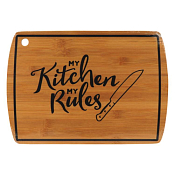 Доска разделочная 33x23х1см, бамбук, прямоугольная