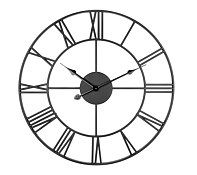 Часы настенные "Лофт черный" 45см