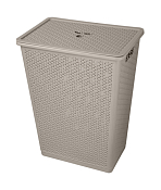 Корзина для белья "Wenge" 35л, 46х39,9х27,2см, цв.серый