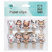 Набор прищепок декоративных "Cute pets" с веревкой 10шт.