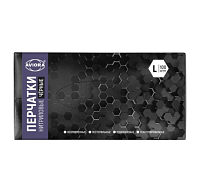 "AVIORA" Набор перчаток нитриловых 100шт., размер L, цв.черный