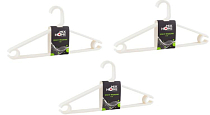Н-р вешалок пластик. 41х13см, 10шт., цв.белый 63165PH-SW