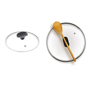 "GLASS LID" Крышка стеклянная 30см, с металлическим ободком, низкая