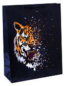 Пакет бумажный "Тигр с осколками" 40х47х14см