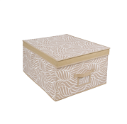 Короб для хранения "Листья" 50х40х25см, цв.бежевый