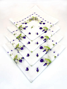 "Etteggy" Набор женских носовых платков 12шт, 30х30см