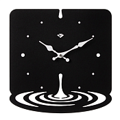 Часы настенные "Капля" 27х27см, цв.черный