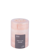 "Snow layer" Свеча "Сирень и розы" 7х10см