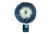 Мочалка для тела 15х4см, цв.бело-голубой