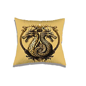 Подушка декоративная "Золотые драконы" 35х35см
