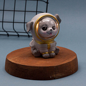 Ночник "Dog space suit" 7,3х8,5х7,5см, цв.серый