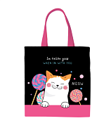 Сумка текстильная "Meow" 31х39см