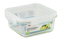 "Grey" Контейнер стекло 0,7л квад 14х14х7см