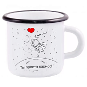 Кружка эмалированная "Космос" 0,4л