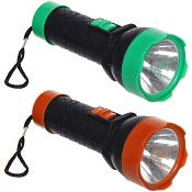 Фонарь ручной 1 режим, 1LED, 1хAA