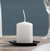 Подсвечник "Тарелка" 7,6см цв.черный