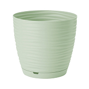"Saffron" Горшок для цветов с поддоном 2,6л, цв.светло-зеленый