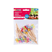 "PATERRA" Шпажки для канапе "Бабочки разноцветные" бамбук, 50шт. 9см