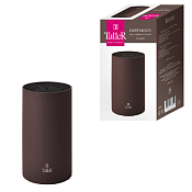 "TalleR" Dartmoor" Подставка для ножей 22,2х11см, круглая, цв.темный шоколад