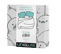 "Uniqcute" Набор наволочек "Морские котики" 70х70см 2шт, поплин