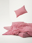 "Urban Family" Комплект постельного белья, евро, 70х70см, цв.малиновый,полоса, перкаль
