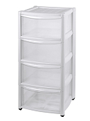 Комод "Амадео" 38,5х36,5х78,5см, 4 секции, цв.прозрачный