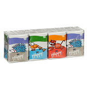"Bella Baby Happy" Платочки бумажные гигиенические трехслойные, 10шт.