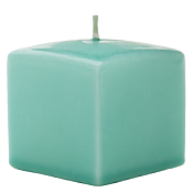 "Бирюзовая" Свеча квадратная 6х6х6см