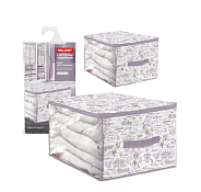 "VALIANT" LAVANDE Набор коробов стеллажных с крышкой 2шт, 60х50х35см; 35х30х20см