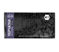 "AVIORA" Набор перчаток нитриловых 100шт., размер М, цв.черный